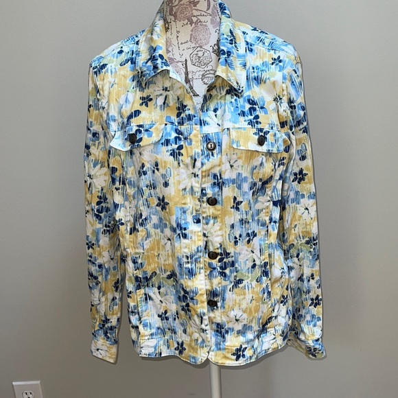 Koret large floral denim coat - Picture 1 of 6